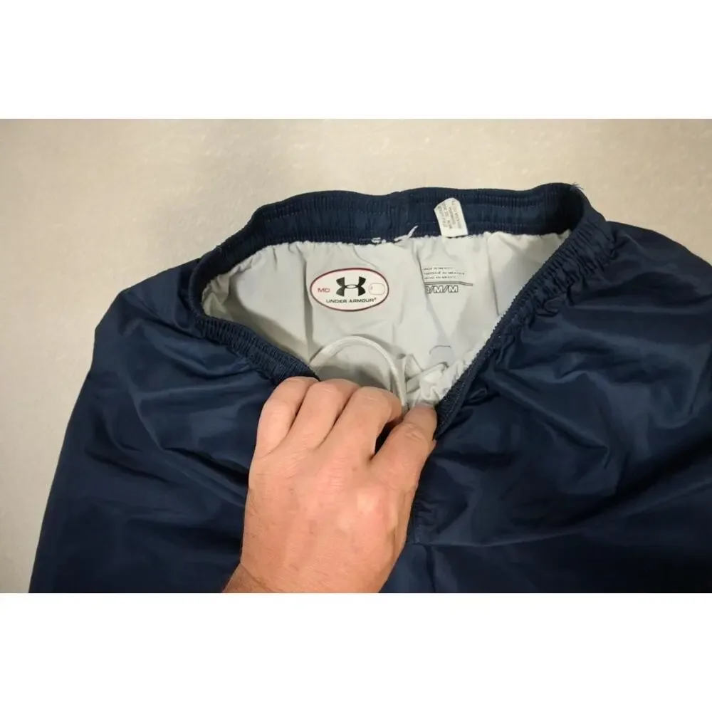 Under Armour Gym Shorts HeatGear Running Lined Blue W/Pockets 6